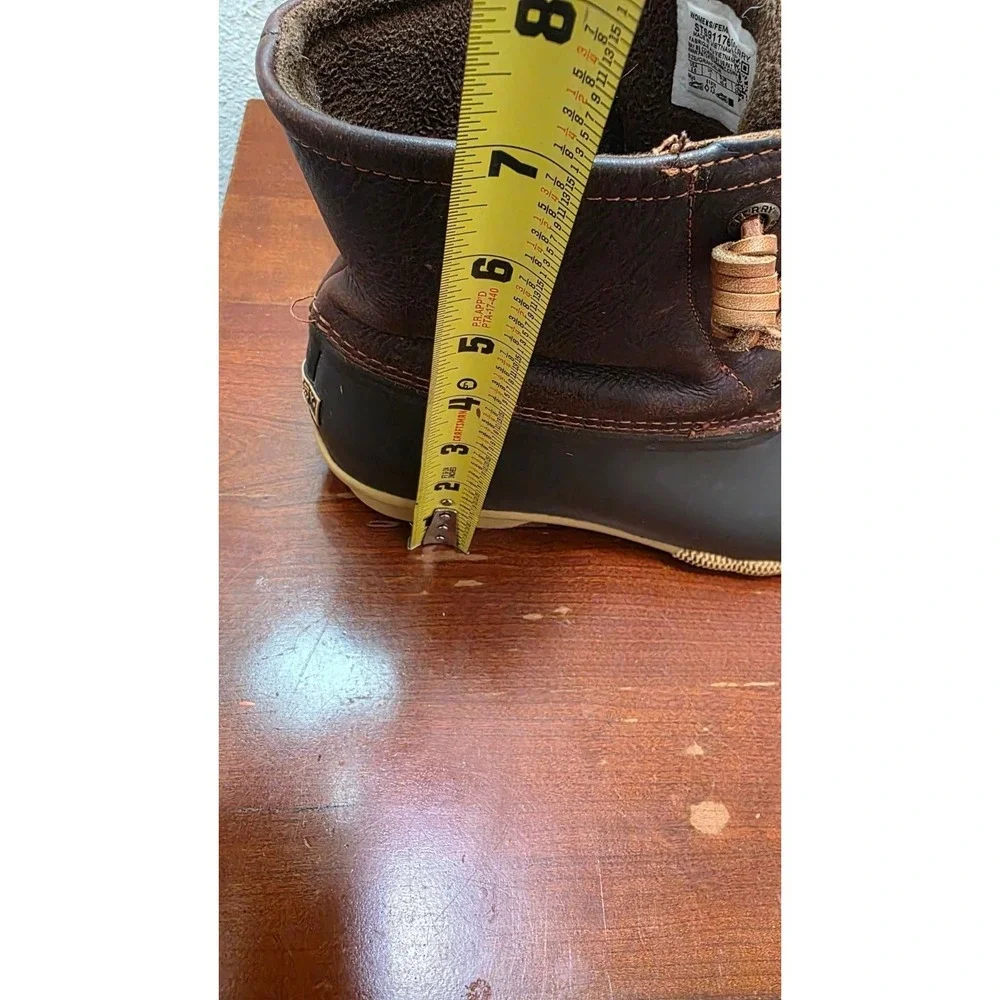 Sperry Women's Brown‎ Duck Rain Boots Size 9.5Waterproof Leather